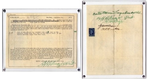 1919 Promissory Note From the Yankees to the Red Sox in Payment for the Sale of Babe Ruth -The Curse of the Bambino!
